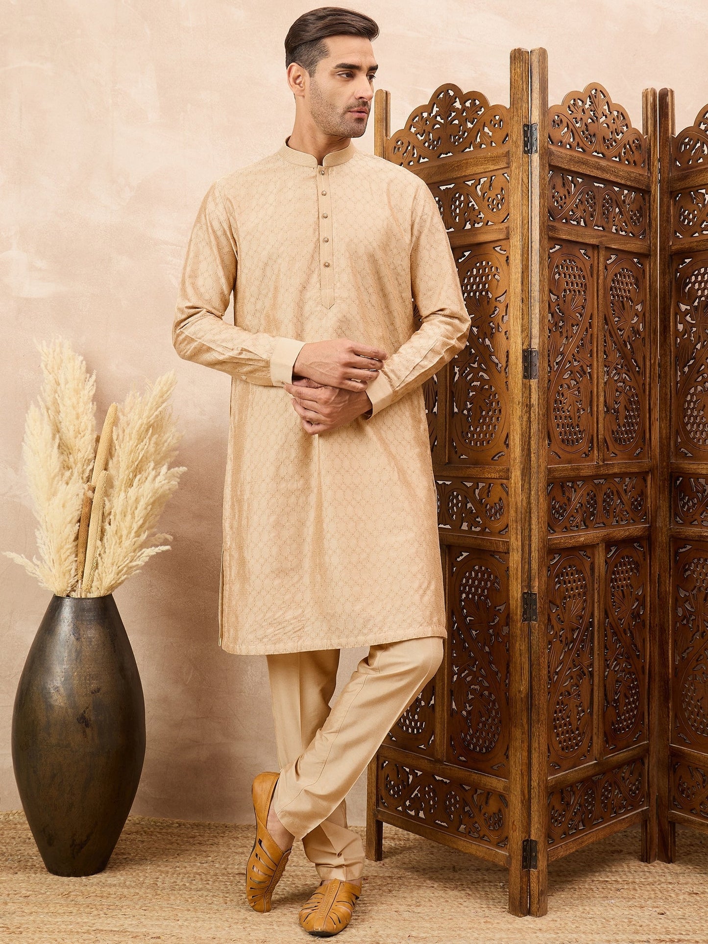 Champagne Gold Kurta Pyjama Set