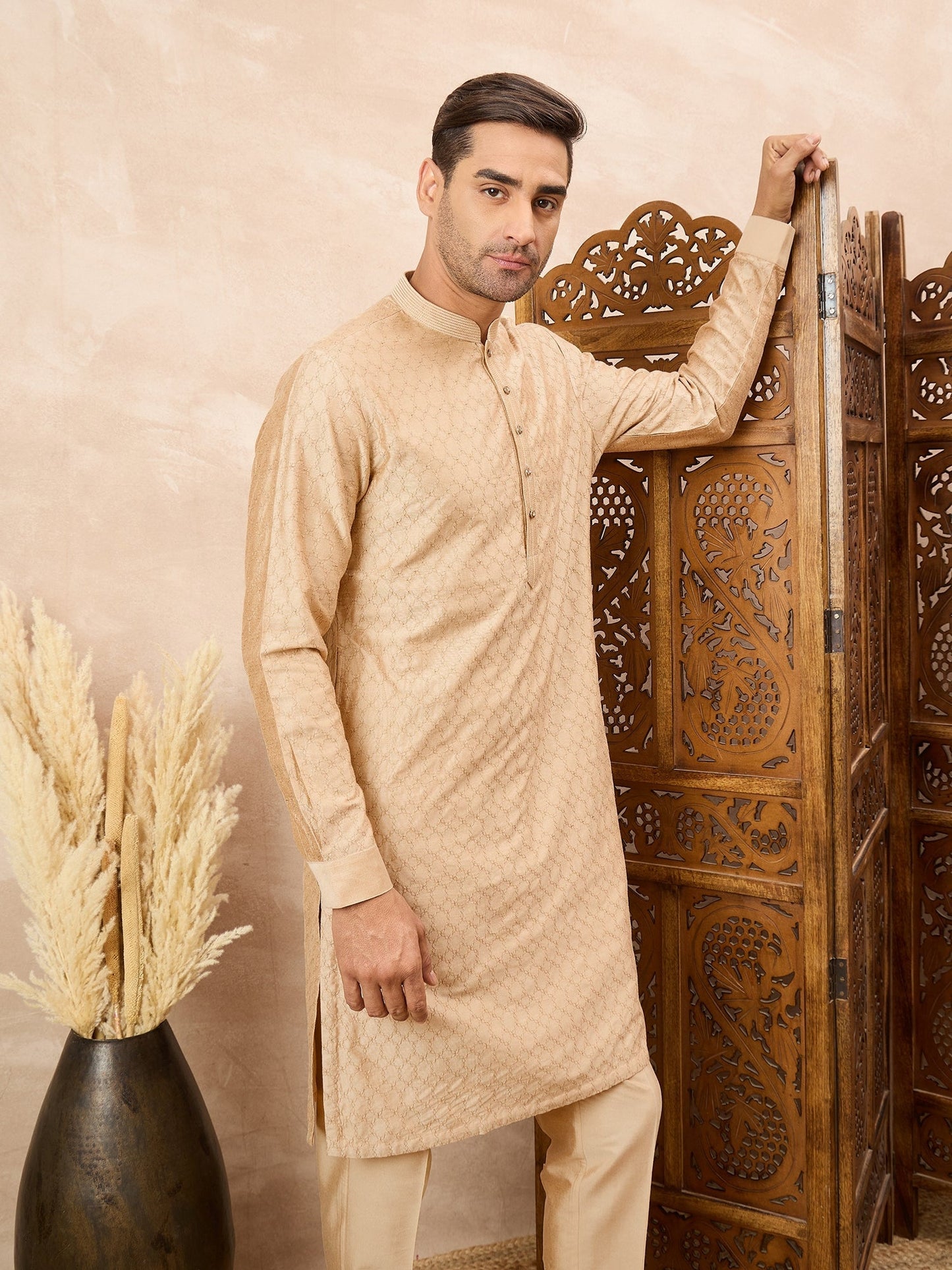 Champagne Gold Kurta Pyjama Set