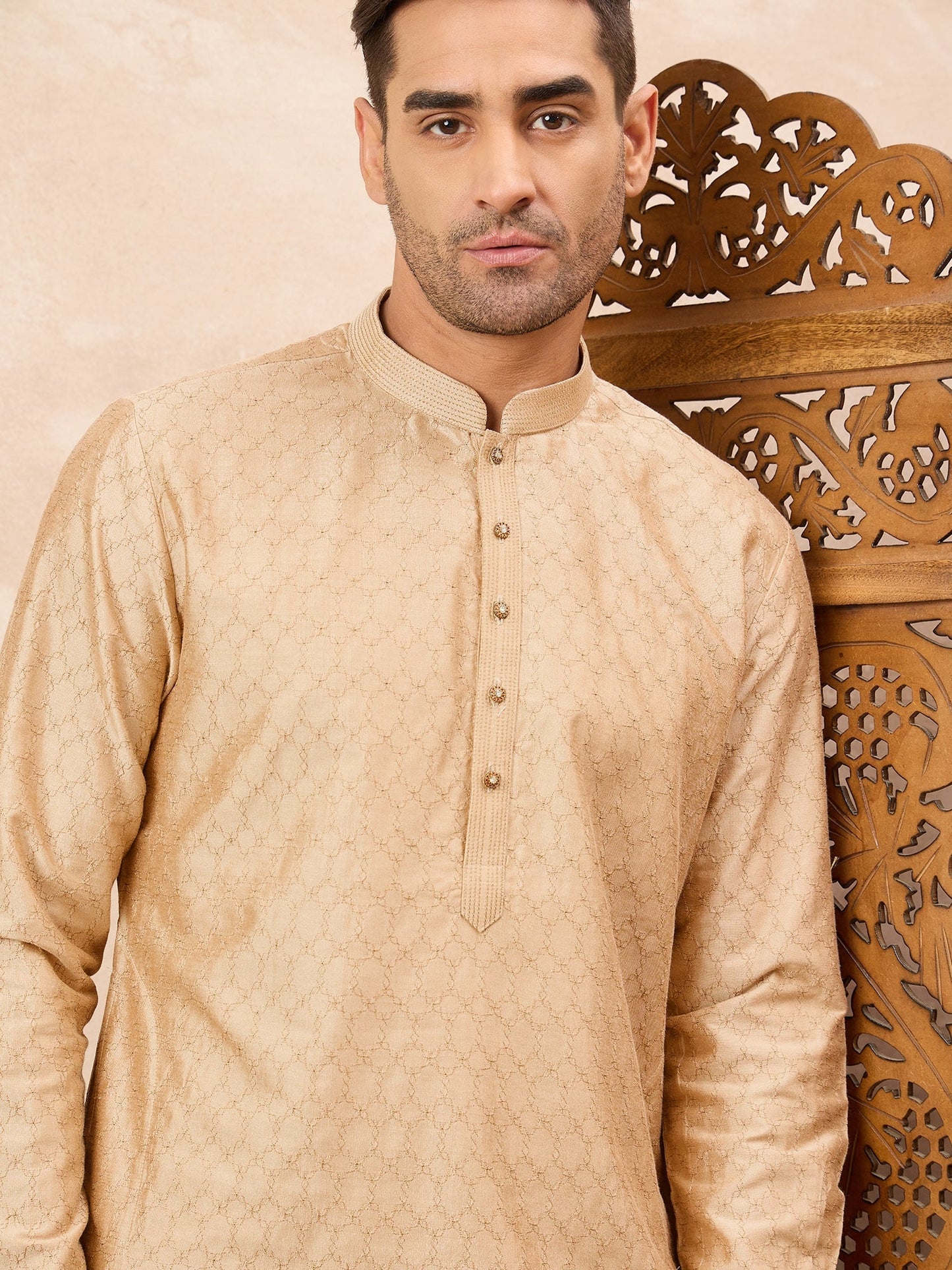 Champagne Gold Kurta Pyjama Set