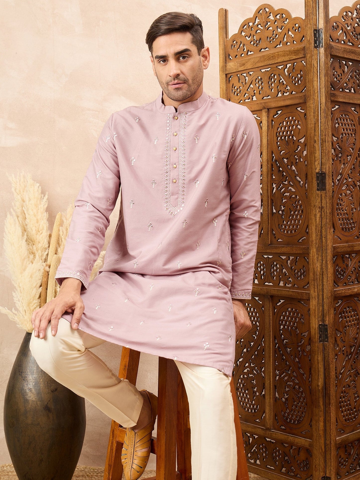 Lilac Kurta Pyjama Set