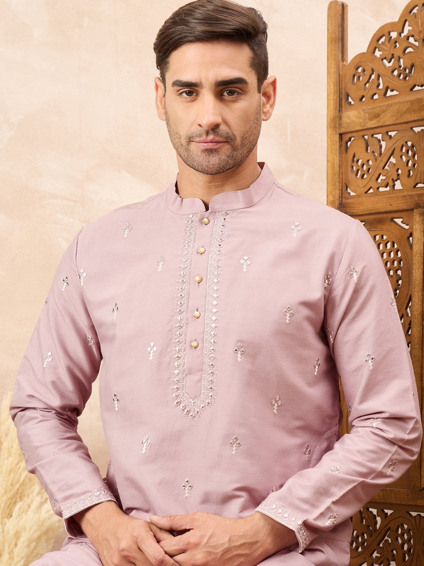 Lilac Kurta Pyjama Set